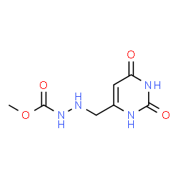 Hydrazinecarboxylic acid, 2-[(1,2,3,6-tetrahydro-2,6-dioxo-4-pyrimidinyl)methyl]-, methyl ester (9CI)结构式