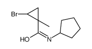 Cyclopropanecarboxamide, 2-bromo-N-cyclopentyl-1-methyl- (9CI) Structure