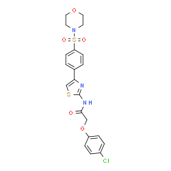 2-(4-chlorophenoxy)-N-{4-[4-(morpholin-4-ylsulfonyl)phenyl]-1,3-thiazol-2-yl}acetamide structure