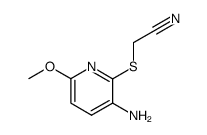 Acetonitrile, [(3-amino-6-methoxy-2-pyridinyl)thio]- (9CI) structure