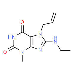 7-allyl-8-(ethylamino)-3-methyl-3,7-dihydro-1H-purine-2,6-dione结构式