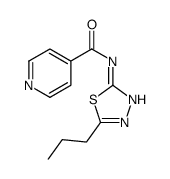 4-Pyridinecarboxamide,N-(5-propyl-1,3,4-thiadiazol-2-yl)-(9CI) structure