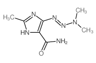 (5Z)-5-(dimethylaminohydrazinylidene)-2-methyl-imidazole-4-carboxamide structure