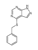 4-benzylsulfanyl-1(2)H-pyrazolo[3,4-d]pyrimidine结构式