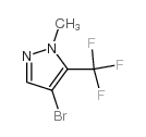 4-BROMO-1-METHYL-5-(TRIFLUOROMETHYL)-1H-PYRAZOLE structure