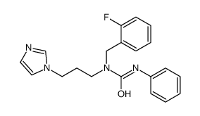 1-[(2-fluorophenyl)methyl]-1-(3-imidazol-1-ylpropyl)-3-phenylurea Structure