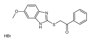 2-[(6-methoxy-1H-benzimidazol-2-yl)sulfanyl]-1-phenylethanone,hydrobromide Structure