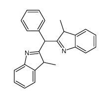 3-methyl-2-[(3-methyl-3H-indol-2-yl)-phenylmethyl]-3H-indole Structure