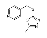 Pyridine, 4-[[(5-methyl-1,3,4-oxadiazol-2-yl)thio]methyl]- (9CI) Structure