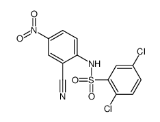 2,5-dichloro-N-(2-cyano-4-nitrophenyl)benzenesulfonamide结构式