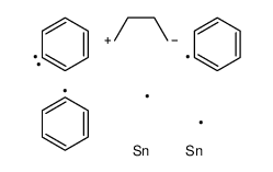 trimethyl(4-triphenylstannylbutyl)stannane Structure