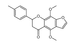 4,9-dimethoxy-7-p-tolyl-6,7-dihydro-furo[3,2-g]chromen-5-one结构式