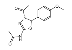 N-(4-acetyl-5-(4-methoxyphenyl)-4,5-dihydro-1,3,4-thiadiazol-2-yl)acetamide Structure