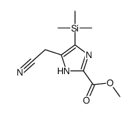 methyl 5-(cyanomethyl)-4-trimethylsilyl-1H-imidazole-2-carboxylate结构式