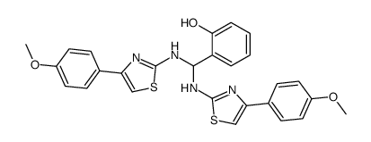 2-[bis[[4-(4-methoxyphenyl)-1,3-thiazol-2-yl]amino]methyl]phenol结构式