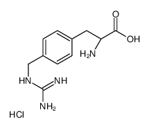 (2S)-2-amino-3-[4-[(diaminomethylideneamino)methyl]phenyl]propanoic acid,hydrochloride Structure