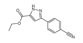 ethyl 3-(4-cyanophenyl)-1H-pyrazole-5-carboxylate Structure