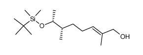 (E)-(6S,7R)-7-(tert-Butyl-dimethyl-silanyloxy)-2,6-dimethyl-oct-2-en-1-ol Structure