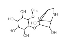 5-[(4,8-dihydroxy-2-oxa-6-azabicyclo[3.2.1]oct-3-yl)oxy]-6-methoxy-cyclohexane-1,2,3,4-tetrol Structure