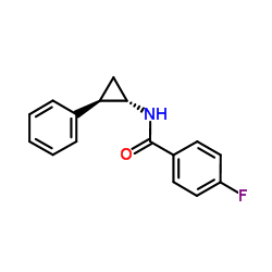 Benzamide, 4-fluoro-N-[(1R,2S)-2-phenylcyclopropyl]-, rel-(+)- (9CI) Structure