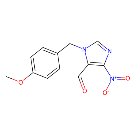 1-(4-甲氧苄基)-4-硝基-1H-咪唑-5-甲醛结构式