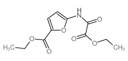 2-Furancarboxylic acid,5-[(2-ethoxy-2-oxoacetyl)amino]-, ethyl ester结构式