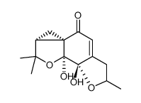 (2aR,3aS)-2aβ,3,6,7,8a,8b-Hexahydro-8aβ,8bα-dihydroxy-2,2,7β-trimethyl-2H,4H-cyclopropa[c]benzo[2,1-b:3,4-b']difuran-4-one structure