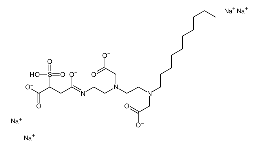 4-[[2-[(Carboxymethyl)[2-[(carboxymethyl)decylamino]ethyl]amino]ethyl]amino]-4-oxo-2-sulfobutanoic acid tetrasodium salt结构式