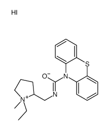 N-[(1-ethyl-1-methylpyrrolidin-1-ium-2-yl)methyl]phenothiazine-10-carboxamide,iodide Structure