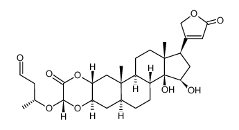 (R)-3-(((1R,3R,3aS,3bR,5aS,6aR,8S,10aR,11aS,11bS,13aR)-3,3a-dihydroxy-11a,13a-dimethyl-9-oxo-1-(5-oxo-2,5-dihydrofuran-3-yl)octadecahydro-1H-cyclopenta[7,8]phenanthro[2,3-b][1,4]dioxin-8-yl)oxy)butanal结构式