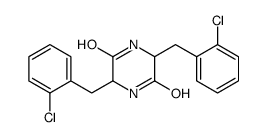 3,6-bis[(2-chlorophenyl)methyl]piperazine-2,5-dione结构式