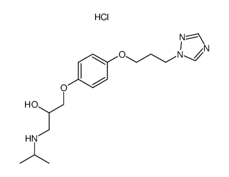 1-Isopropylamino-3-[4-(3-[1,2,4]triazol-1-yl-propoxy)-phenoxy]-propan-2-ol; hydrochloride结构式