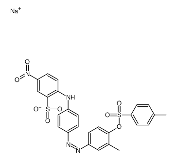 sodium 2-[4-[[4-[[(p-tolyl)sulphonyl]oxy]-3-tolyl]azo]anilino]-5-nitrobenzenesulphonate Structure