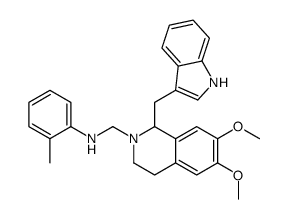 1,2,3,4-Tetrahydro-6,7-dimethoxy-1-[(1H-indol-3-yl)methyl]-2-[(o-toluidino)methyl]isoquinoline Structure