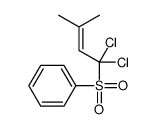 (1,1-dichloro-3-methylbut-2-enyl)sulfonylbenzene Structure