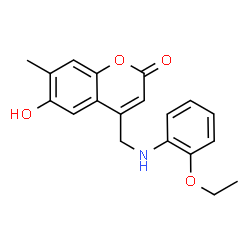 4-{[(2-Ethoxyphenyl)amino]methyl}-6-hydroxy-7-methyl-2H-chromen-2-one结构式