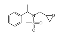 N-(oxiran-2-ylmethyl)-N-(1-phenylethyl)methanesulfonamide结构式