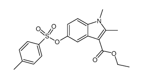 1,2-Dimethyl-3-ethoxycarbonyl-5-tosyloxyindole结构式