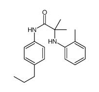 2-methyl-2-(2-methylanilino)-N-(4-propylphenyl)propanamide结构式