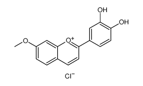 1-Benzopyrylium, 2-(3,4-dihydroxyphenyl)-7-methoxy-, chloride结构式