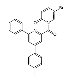 5-Bromo-1-(6-phenyl-4-p-tolyl-pyridine-2-carbonyl)-1H-pyridin-2-one Structure