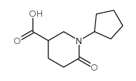 1-cyclopentyl-6-oxopiperidine-3-carboxylic acid structure