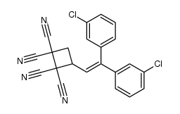 3-(2,2-bis(3-chlorophenyl)vinyl)cyclobutane-1,1,2,2-tetracarbonitrile结构式