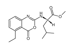 N-(5-ethyl-4H-3,1-benzoxazin-4-on-2-yl)-L-leucine methyl ester结构式