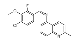 [(4-chloro-2-fluoro-3-methoxyphenyl)methylene]-2-methylquinolin-5-amine结构式