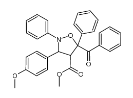 methyl 5-benzoyl-3-(4-methoxyphenyl)-2,5-diphenylisoxazolidine-4-carboxylate Structure