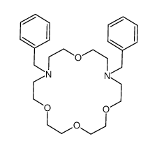 10,16-dibenzyl-10,16-diaza-1,4,7,13-tetraoxacyclooctadecane Structure