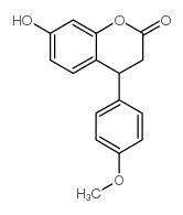 (+/-)-7-hydroxy-4-(4'-methoxyphenyl)-3,4-dihydrocoumarin Structure