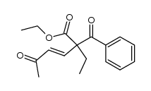 α-[3-Oxo-buten-(1)-yl]-α-benzoyl-buttersaeure-ethylester结构式