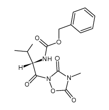 (S)-benzyl (3-methyl-1-(4-methyl-3,5-dioxo-1,2,4-oxadiazolidin-2-yl)-1-oxobutan-2-yl)carbamate结构式